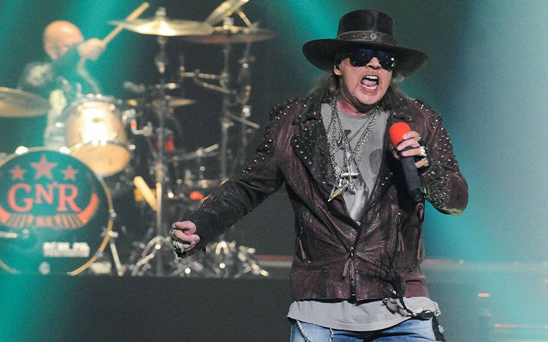 Mandatory Credit: Photo by REX (3770947t)
Axl Rose
Guns 'N Roses 'An Evening of Destruction, No Trickery!' at The Joint at the Hard Rock Hotel, Las Vegas, America - 21 May 2014.