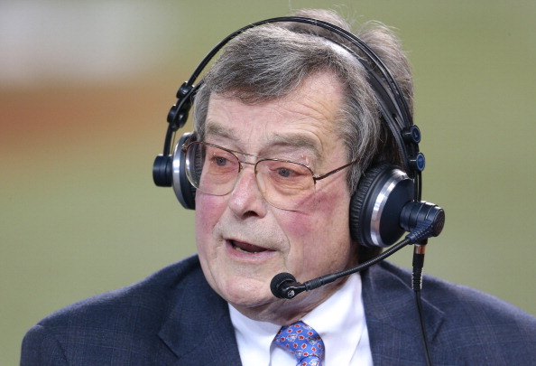 Former Blue Jays President Paul Beeston is interviewed before MLB game action against the New York Yankees on April 4, 2014 at Rogers Centre in Toronto, Ontario, Canada. (Photo by Tom Szczerbowski/Getty Images).
