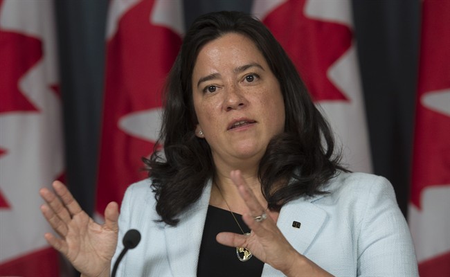 Minister of Justice and Attorney General of Canada Jody Wilson-Raybould responds to a question about assisted dying legislation tabled by the government on April 14, 2016. 