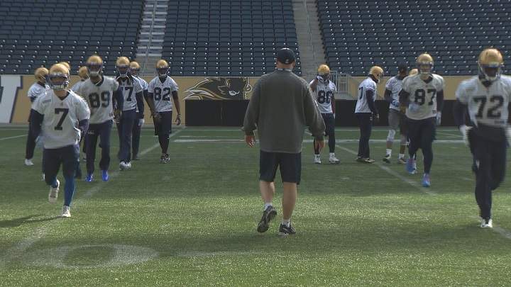 Day 3 of Winnipeg Blue Bombers mini-camp.