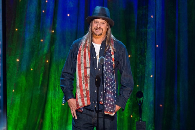In this Friday, April 8, 2016 file photo, Kid Rock appears at the 31st Annual Rock and Roll Hall of Fame Induction Ceremony at the Barclays Center in New York.