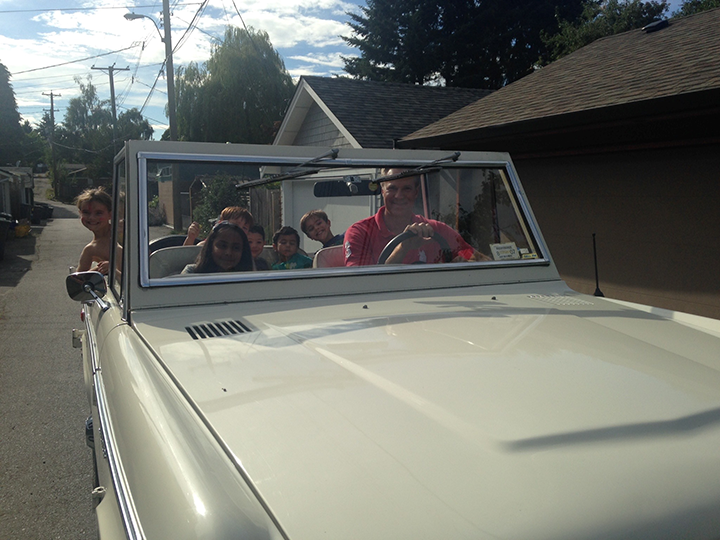 Chris Gailus cruises in his Ford Bronco.