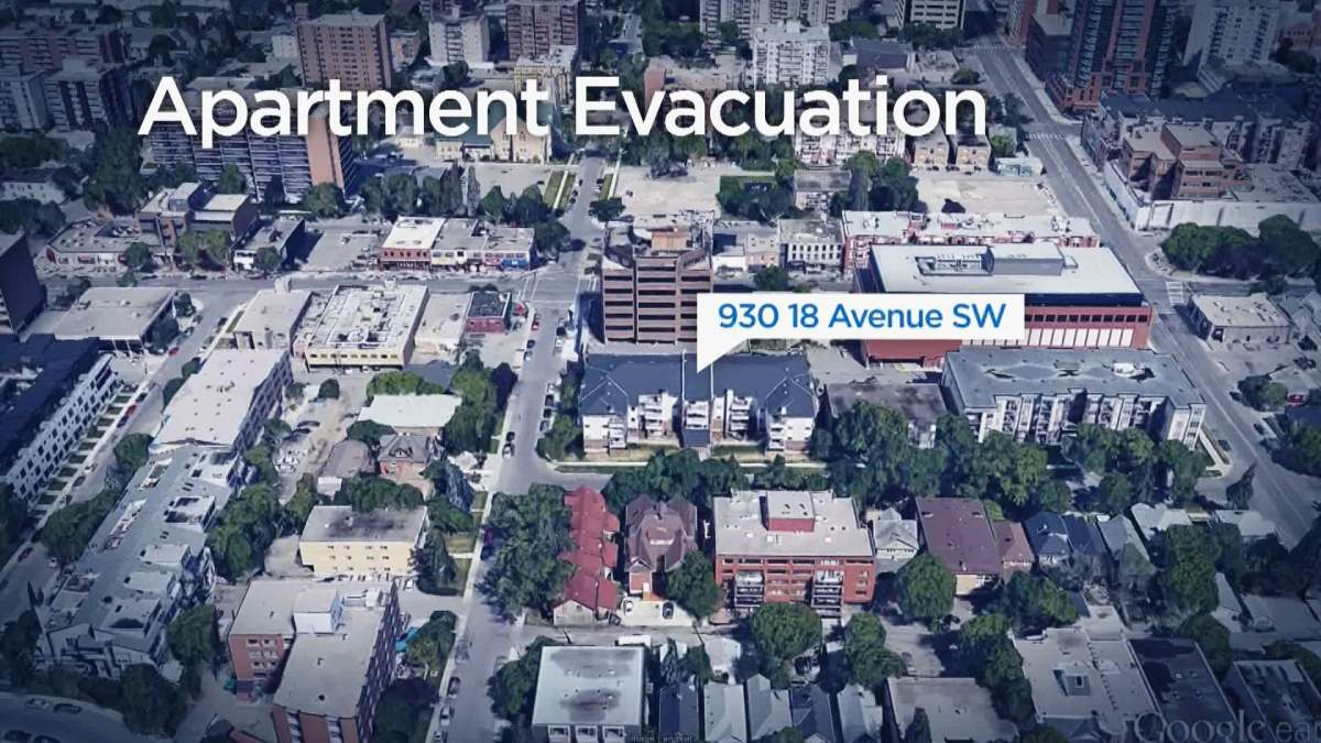 The Calgary Fire Department was called to the four-storey building in the 900 block of 18 Avenue S.W. at around 11:45 for a CO scare. 