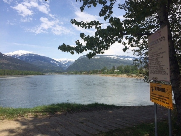 A man is presumed to have drowned after slipping into the Columbia River.
