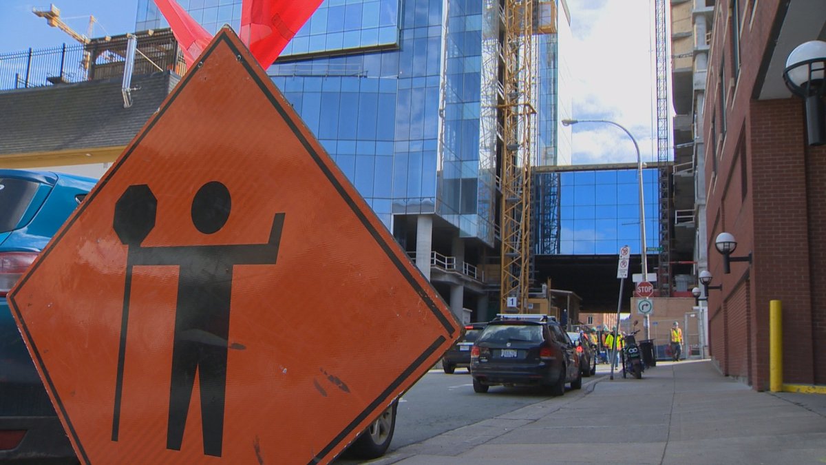 Construction continues at the Nova Centre site in downtown Halifax.