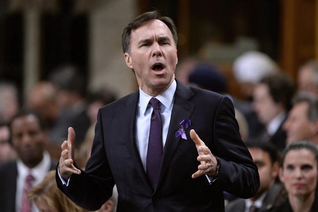 FILE PHOTO: Finance Minister Bill Morneau speaks during question period at Parliament Hill in Ottawa .