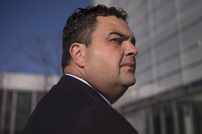 Former Conservative MP Dean Del Mastro is pictured outside an Oshawa, Ont. courthouse to appeal his conviction over election overspending, on Tuesday January 5, 2016.