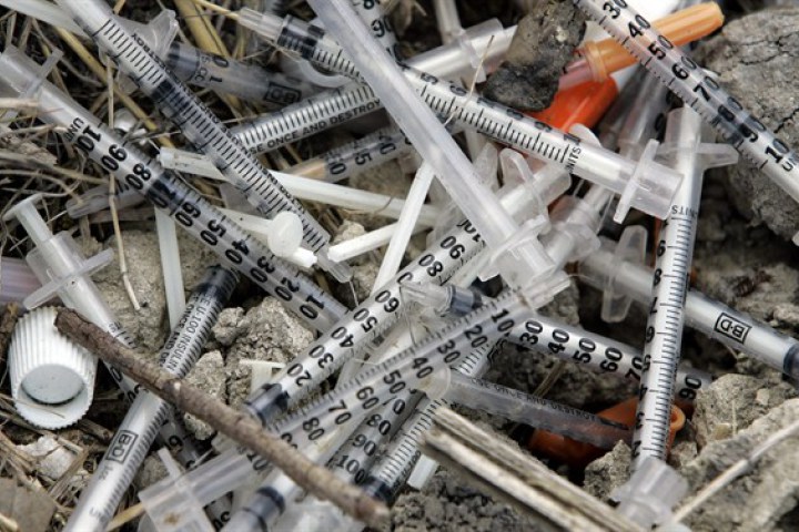 Discarded needles.
