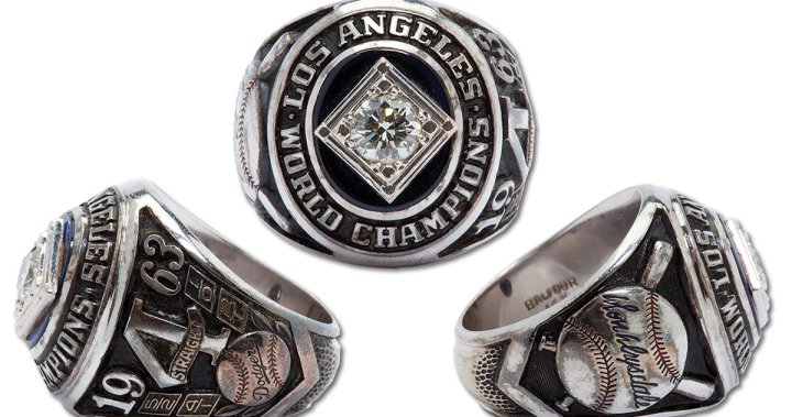Don Drysdale's 1963 World Series ring sells for $110K