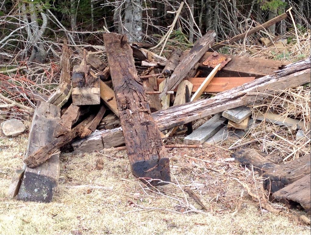 Someone recently left a load of wood illegally at Camp Harris in Lake Echo, N.S.