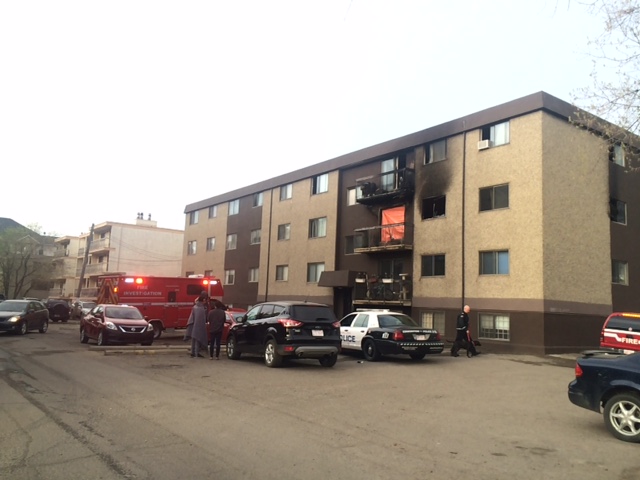 A man in his 30s was found dead after Edmonton fire crews were called to a four-storey walkup at 10625 122 St. just before 5 a.m. Tuesday. April 19, 2016.