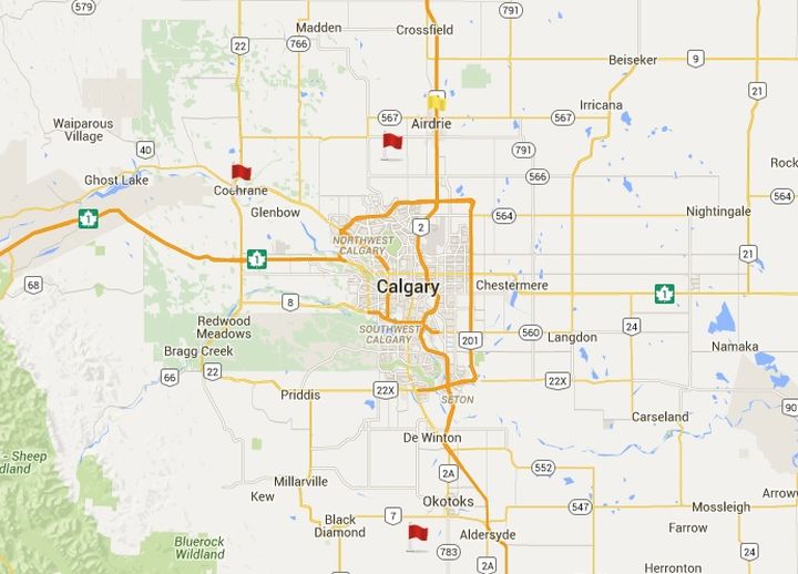 Fire bans have been issued for areas surrounding Calgary. 