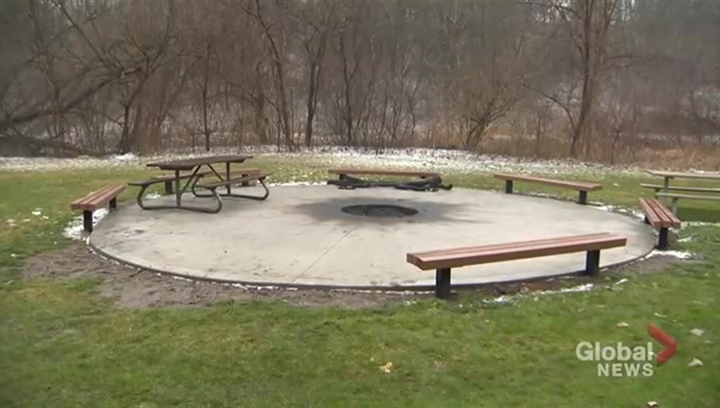 Police discovered a body in a fire pit in Northwood Park on the morning of April 9.