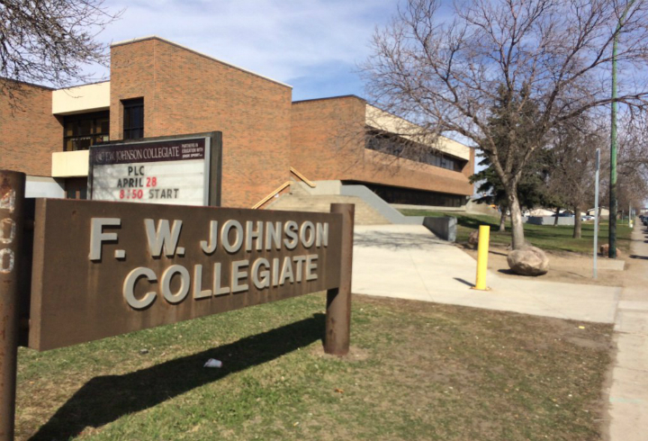 Two elementary schools and F.W. Johnson Collegiate were placed in a "secure-the-building" mode on Monday afternoon as police searched the area for a suspect. 