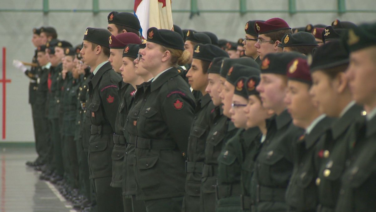 Hundreds of local cadets march to commemorate the 99th anniversary of the Battle of Vimy Ridge.