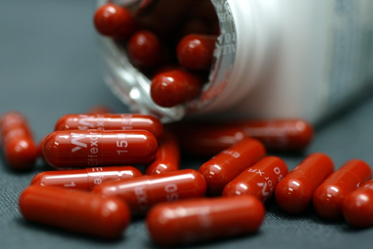 A bottle of antidepressant pills named Effexor is shown March 23, 2004 photographed in Miami, Florida.