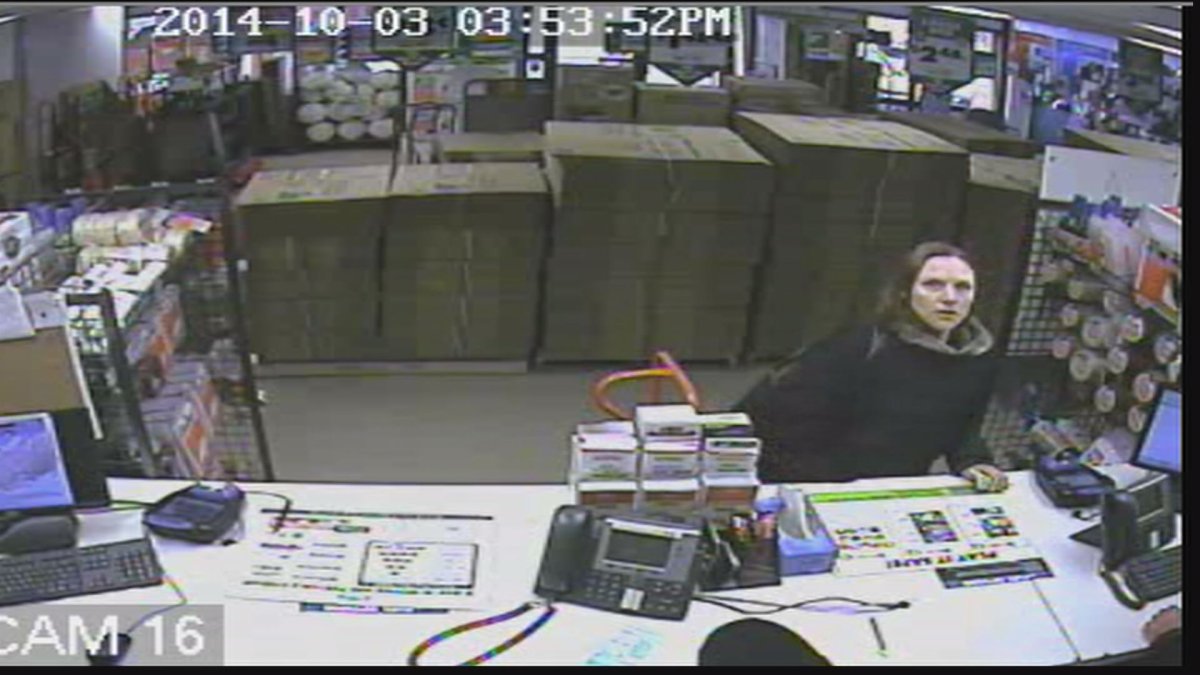 This image of Andrea Giesbrecht was taken from surveillance video played at her trial.