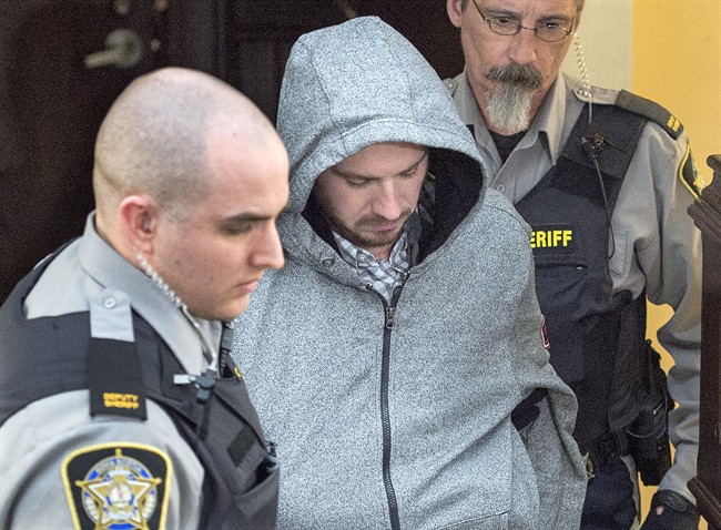 Nicholas Butcher arrives at provincial court in Halifax on Tuesday, April 12, 2016.