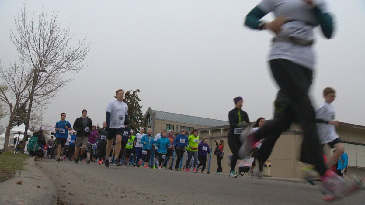 Over 900 people took part in the 36th Calgary Police Half Marathon Sunday.
