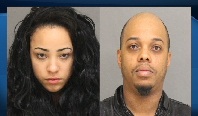 Kiesha Shaunte Ripley, 23 (left) and Denneil Morgan, 34 (right), have been arrested in a human trafficking investigation.
