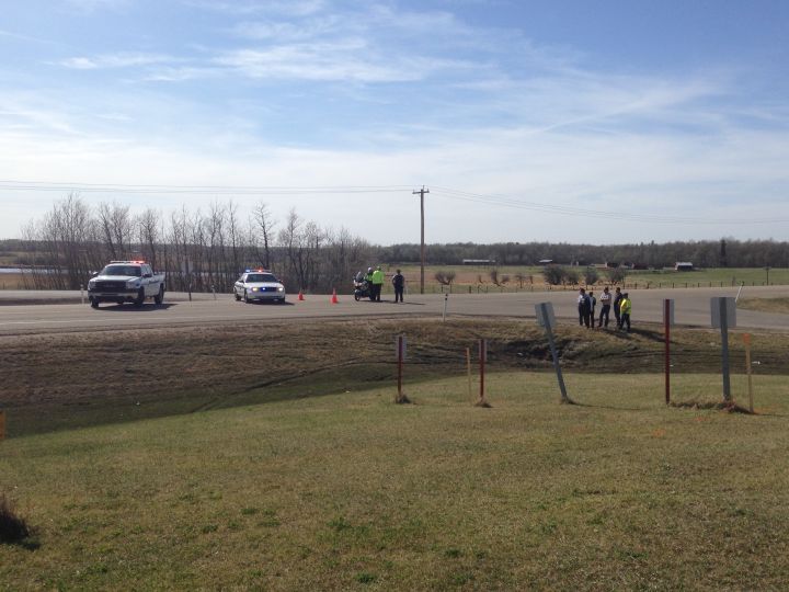 Fire crews were called to a large grass fire in a subdivision in the Uncas area east of Sherwood Park Monday afternoon.