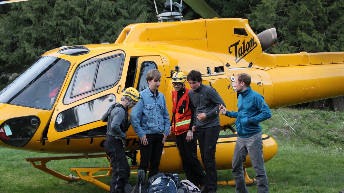 Three hikers had to be rescued by North Shore Rescue on Sunday.