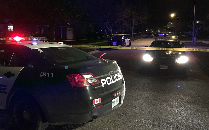 Police are investigating a shooting incident in downtown Hamilton on May 8, 2017.