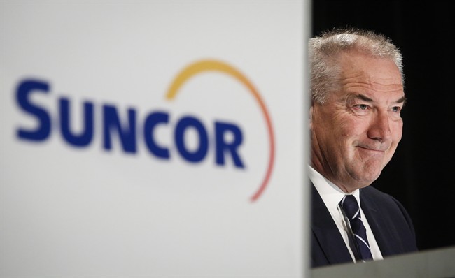 Steve Williams, president and CEO of Suncor Energy, smiles before addressing the company's annual meeting in Calgary, Thursday, April 28, 2016.