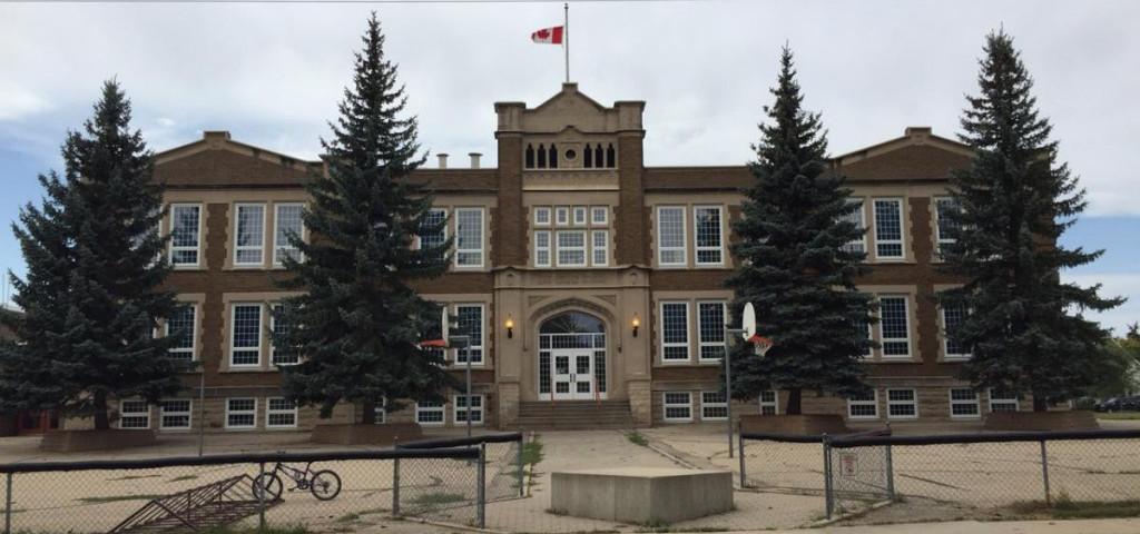 King George School in Moose Jaw, where Lisa Huff has a job until June 28.