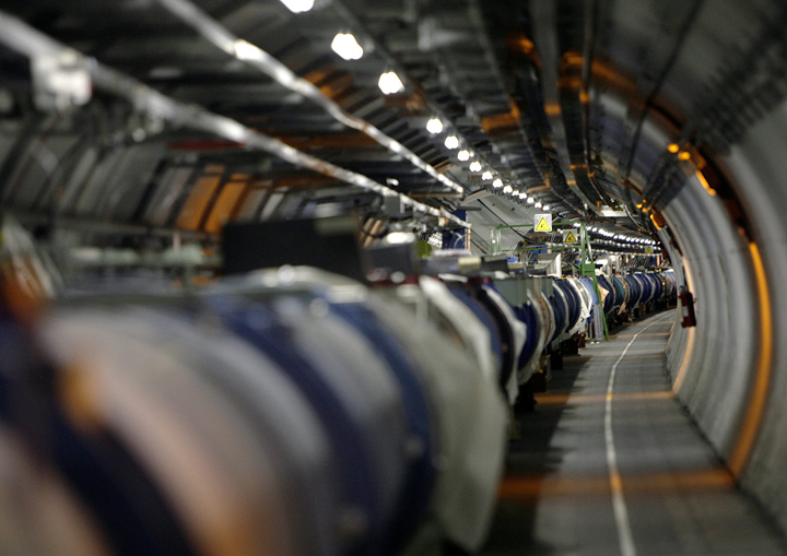 CERN's Large Hadron Collider, seen here, was shut down on April 28 after a weasel damaged some transformer connections.