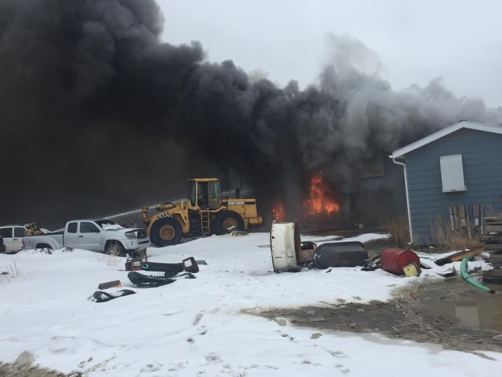 La Ronge, Sask. industrial shop destroyed by fire Globalnews.ca