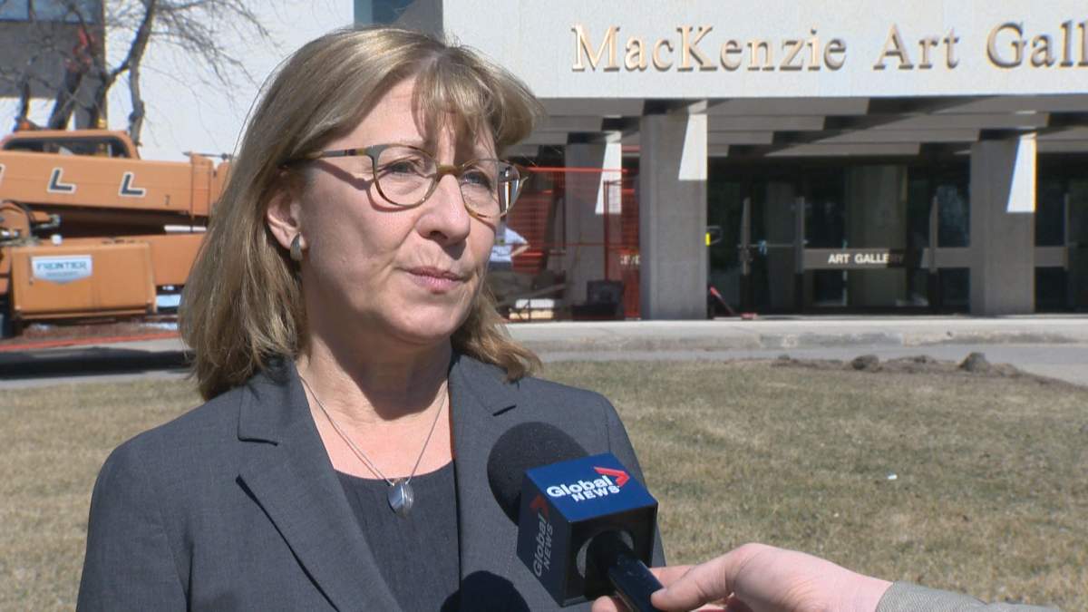 Suzanne Posyniak, , a CUPE national representative, said workers at the MacKenzie Art Gallery have voted 100 per cent in favour of a strike mandate. 