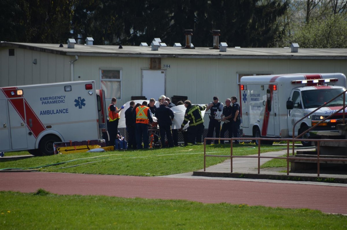 Male tenant transported by air ambulance to Vancouver General Hospital. 