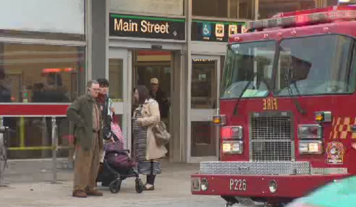 Subway service has been suspended between Broadview and Victoria Park due to a fire investigation at Main Street Station Friday morning.