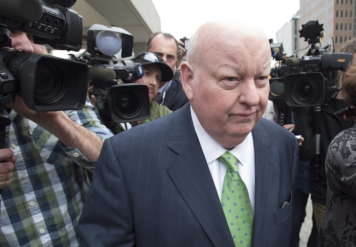Mike Duffy leaves the courthouse
