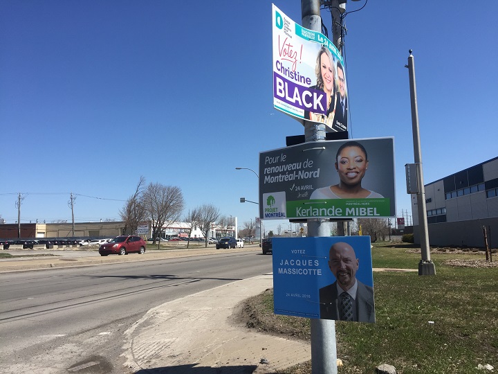 Montreal North byelection posters