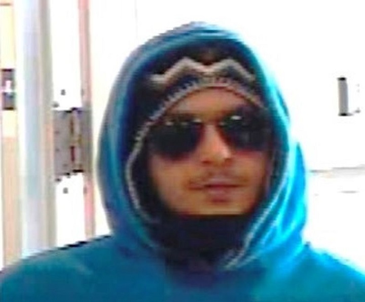 Suspect wanted in bank robbery investigation.