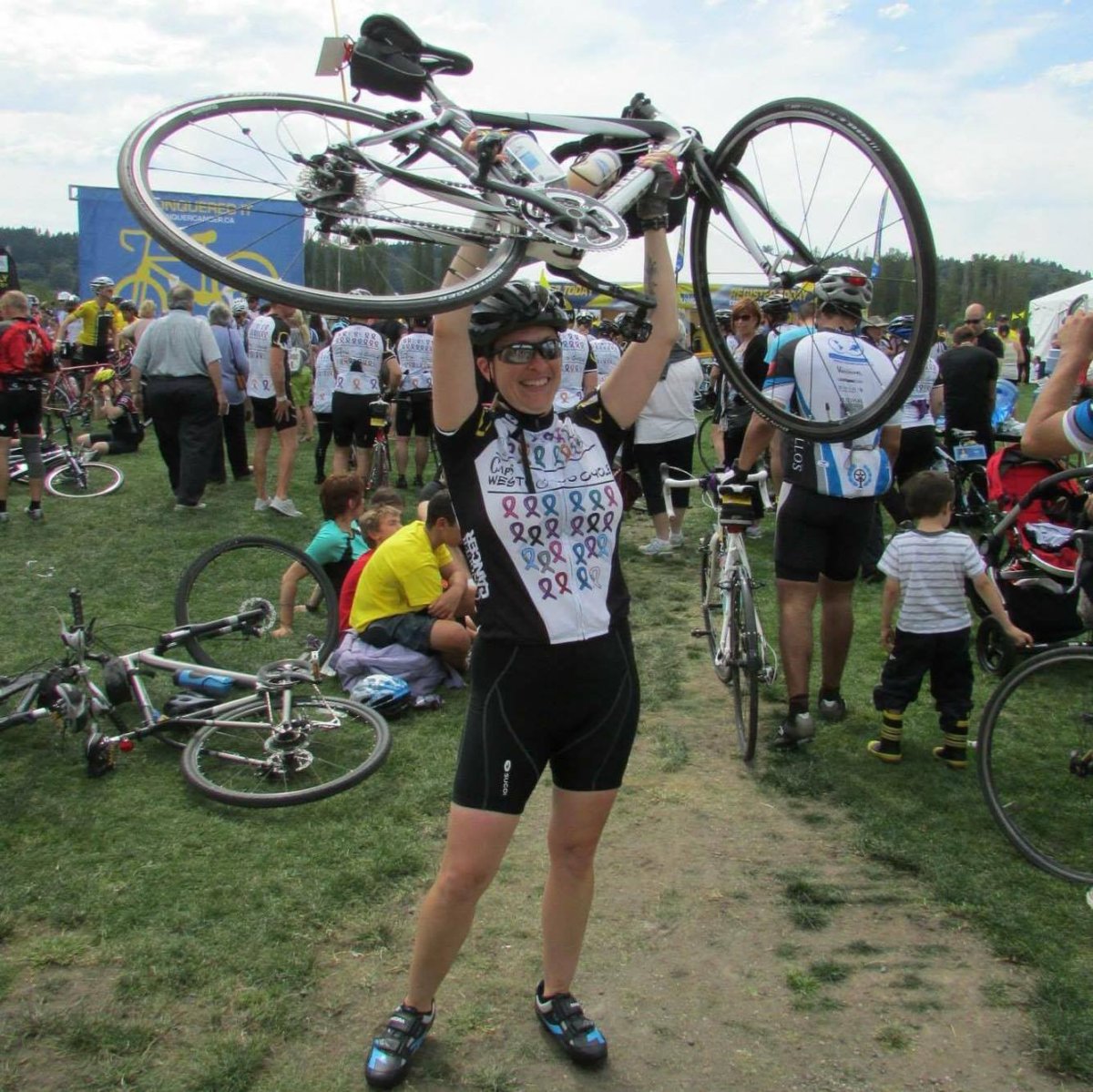 Odette Pepper prepares to ride 200 kilometers to raise funds for Cancer for the fifth time. 