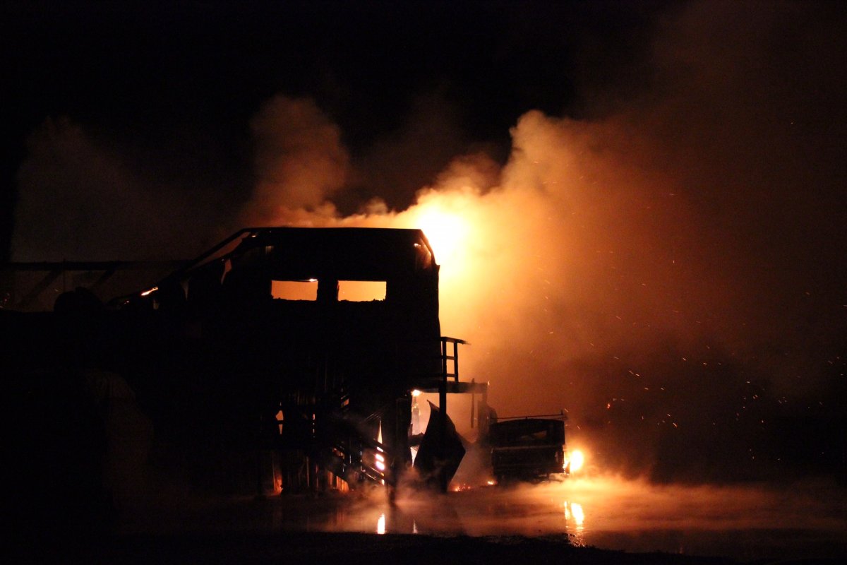 A storage facility in Point Roberts was destroyed by fire Wednesday night.