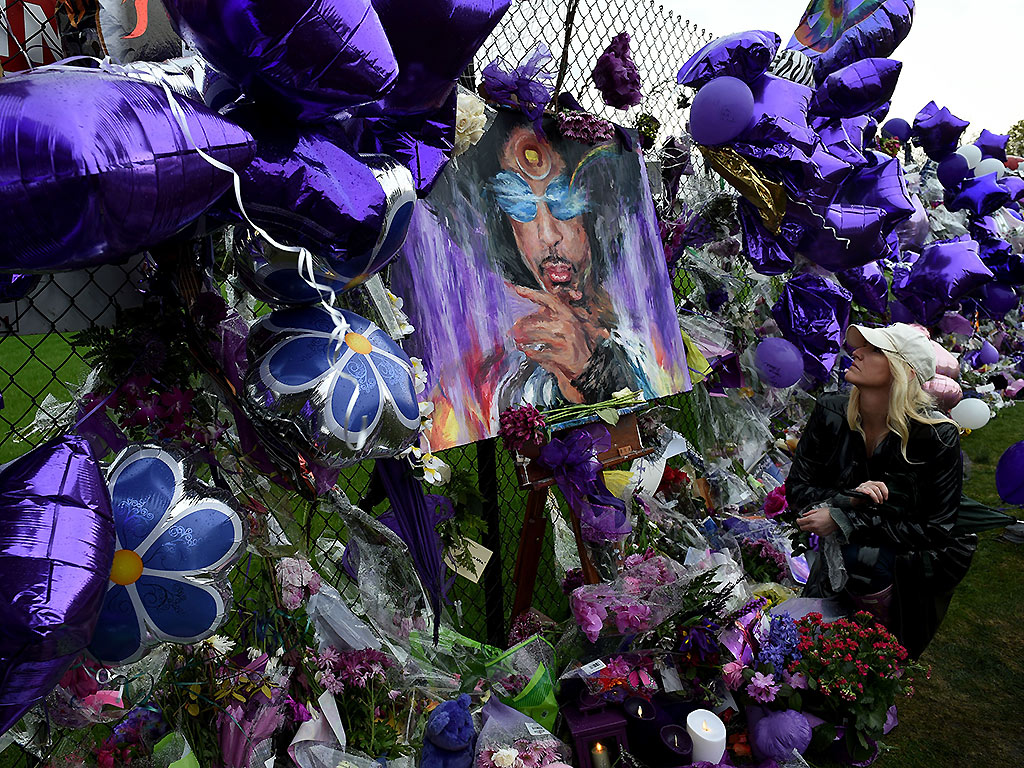Prince memorial outside his Paisley Park home