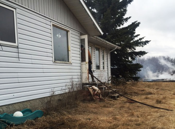 Punnichy RCMP and local firefighters were called to a structure fire in the Rural Municipality of Mount Hope on Friday.