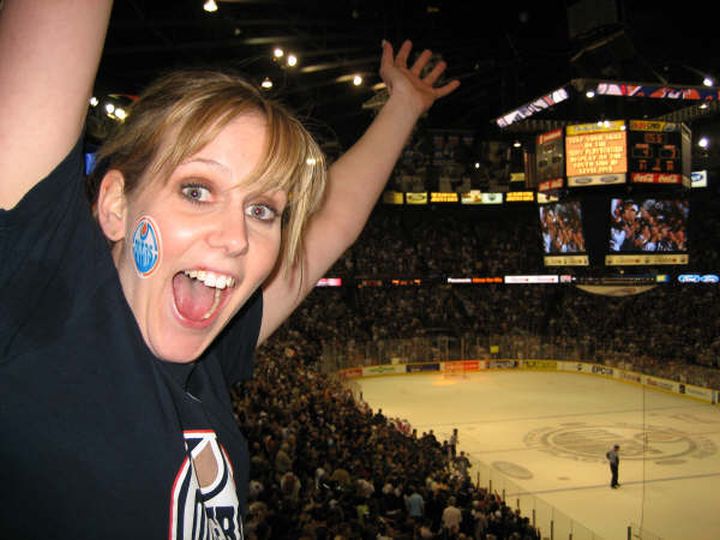 Quinn Phillips at Rexall Place during the Edmonton Oilers' 2006 Stanley Cup run.