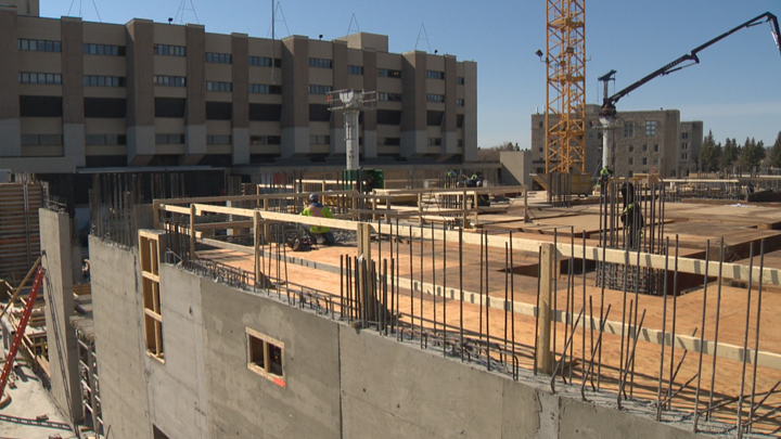 Officials expect the Children's Hospital of Saskatchewan to begin to rise from the ground in the coming months as construction remains on schedule.