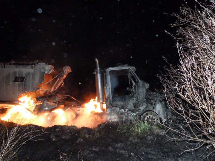 Two vehicles destroyed in grass fire northwest of Saskatoon - image