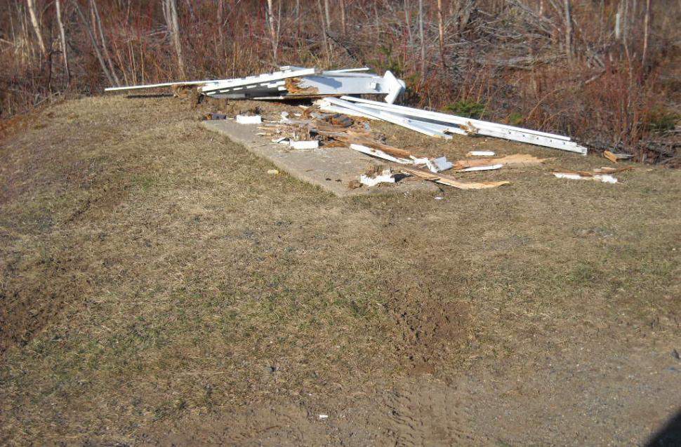 RCMP investigate after “Welcome” signs in Grande-Anse were significantly damaged on the weekend.