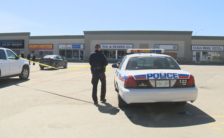 Saskatoon police are on the lookout for a vehicle after two men were stabbed early Saturday morning.