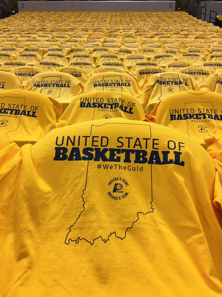 The Indiana Pacers have repurposed the Toronto Raptors "We The North" campaign into "We The Gold.".