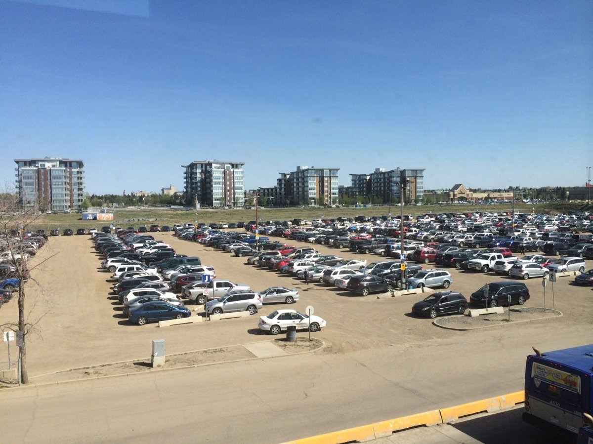 The Century Park park-and-ride lot, May 2, 2016.