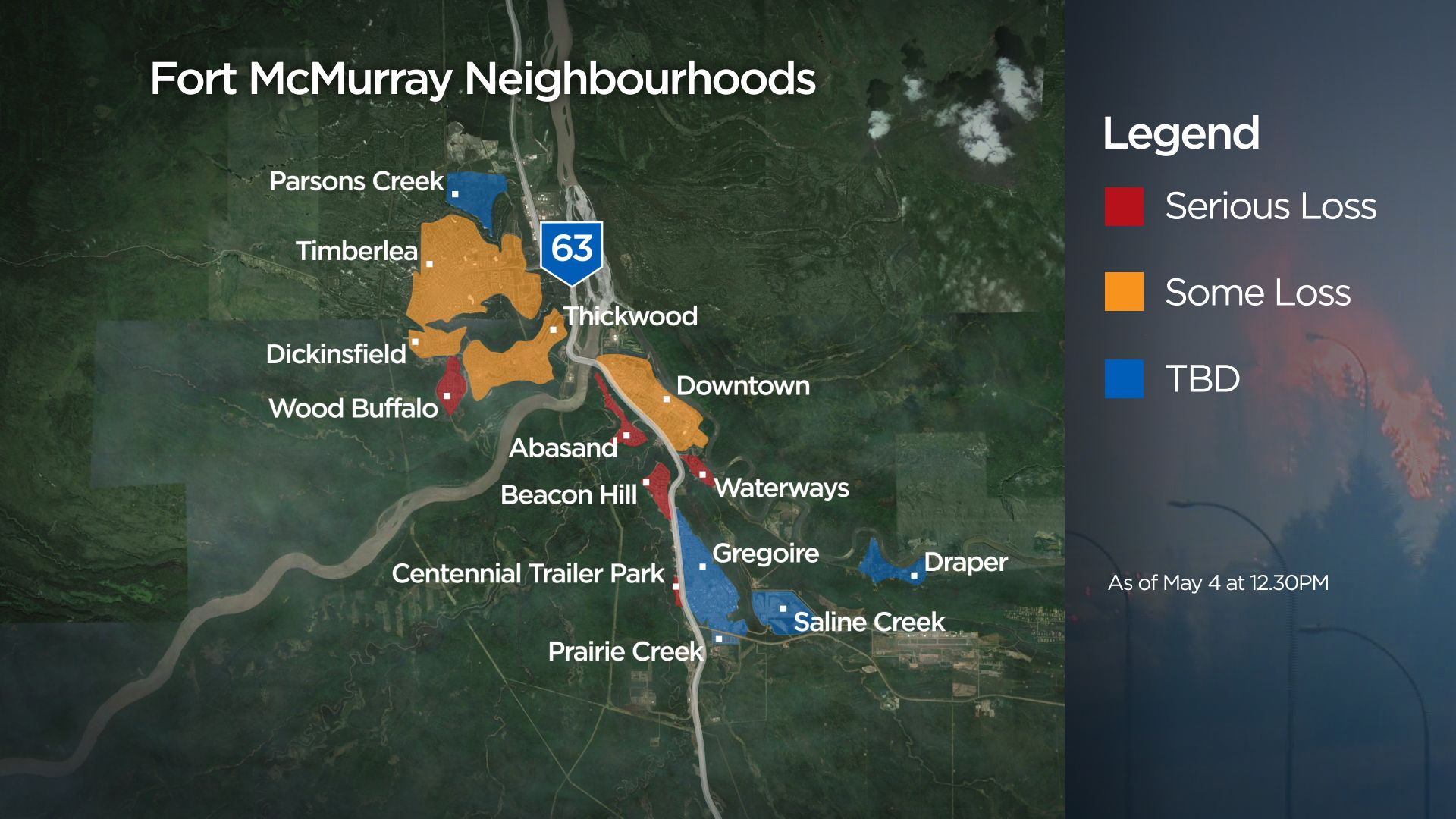 Fort Mcmurray Wildfire Map Of Neighbourhoods Affected Globalnews Ca