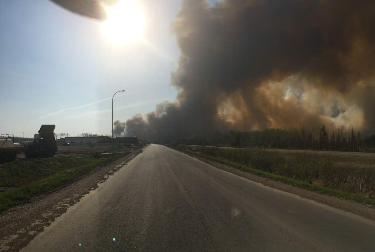 A look inside Fort McMurray around 4:45 p.m. Monday, May 16, 2016.